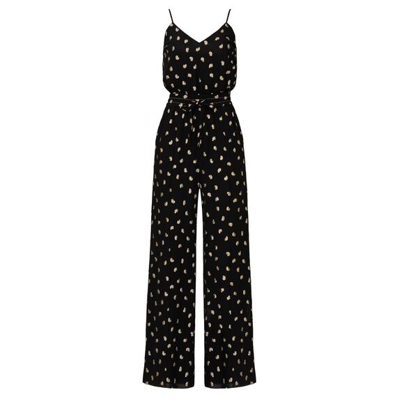 Derek Lam 10 Crosby Kylie Black and Gold Cami Jumpsuit - Picture 2 of 4